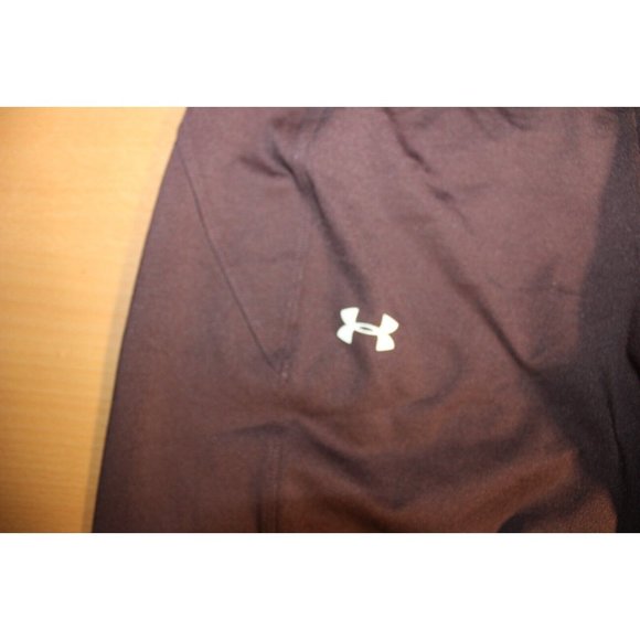 Womens Under Armour UA Crop Capri Pants Small Brown Back Zip Pocket Activewear - Picture 2 of 7